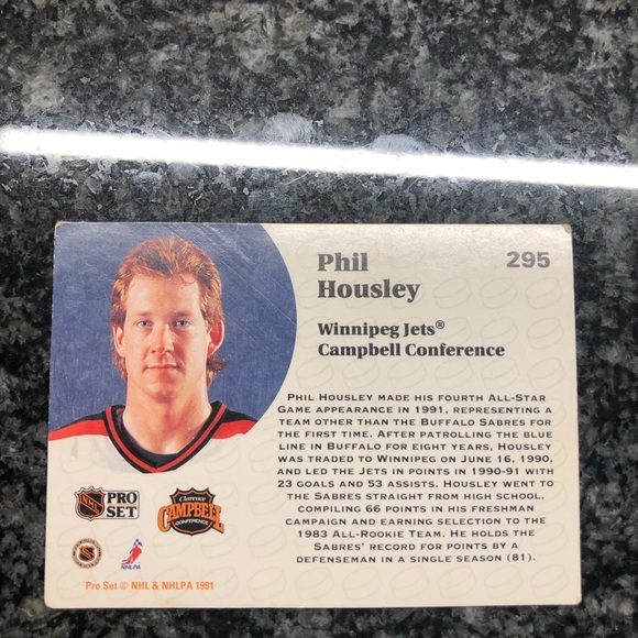 Phil Housley Pro Set 1991 #295 hockey card!! - Picture 2 of 2